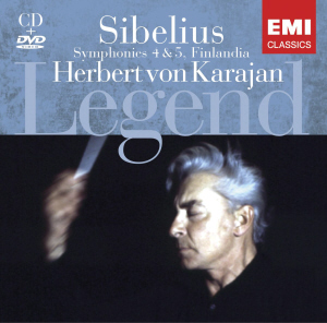 Herbert Von Karajan / Legend - Sibelius: Symphony No.4 Op.63, No.5 Op.82 (CD+DVD, 미개봉)