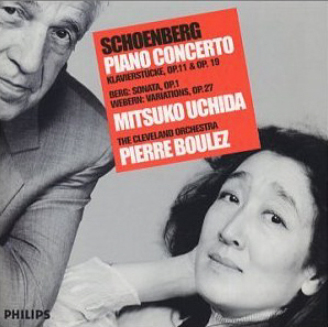 Mitsuko Uchida &amp; Pierre Boulez / Schoenberg: Piano Concerto Op.42, Berg: Piano Sonata Op.1, Webern: Variations Op.27) (미개봉)