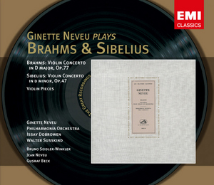 Ginette Neveu / Brahms &amp; Sibelius: Ginette Neveu Plays (2CD, 미개봉)