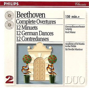 Kurt Masur &amp; Neville Marriner / Beethoven: Complete Overtures, 12 Minuets, 12 German Dances, 12 Contredanses (2CD)