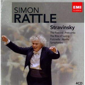 Simon Rattle / Simon Rattle conducts Stravinsky (4CD, BOX SET, 미개봉)